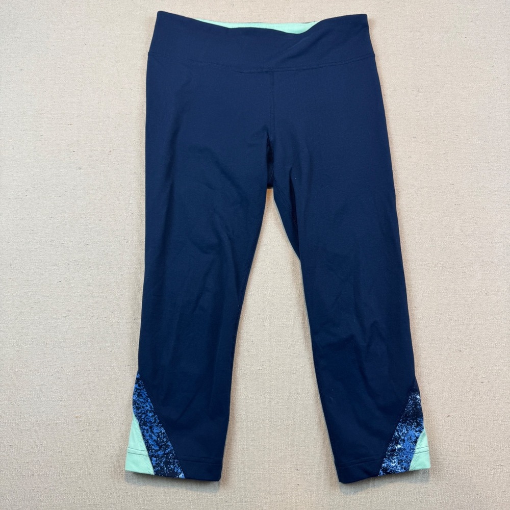 Under Armour Small Capri Leggings Women Navy Blue Allseasongear Fitted Active